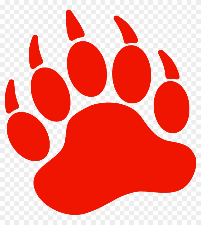 Bear Paw Dog Printing Clip Art - Blue Bear Paw Print - Png Download