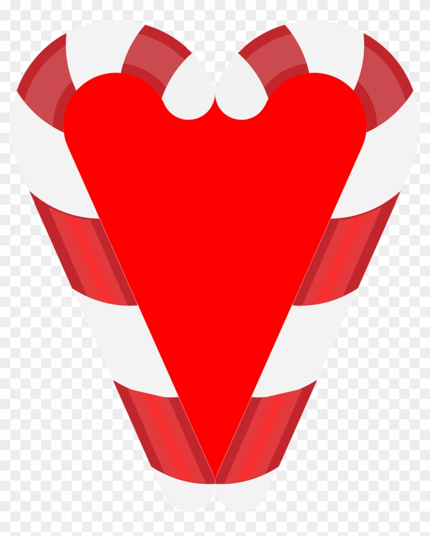 This Free Icons Png Design Of Candy Cane Heart 2 Clipart