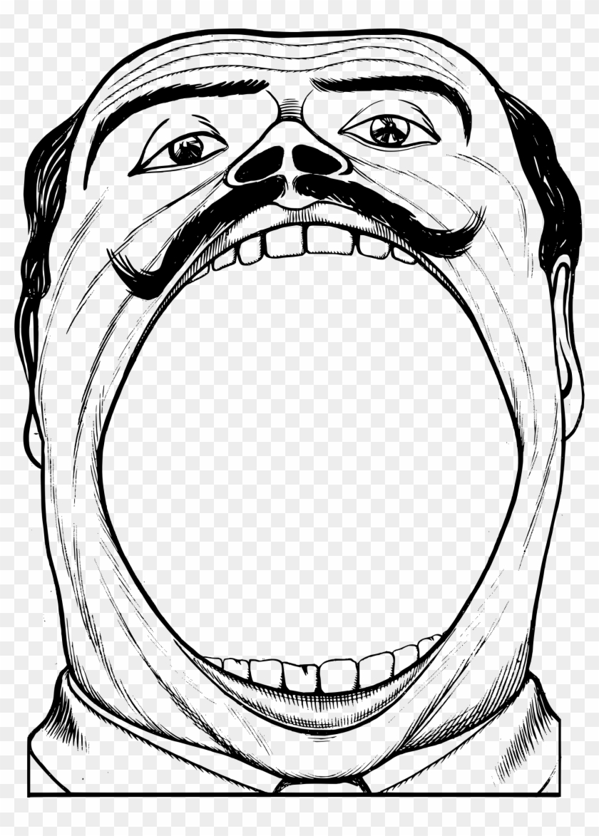Big Image - Open Mouth Cartoon Drawing Clipart