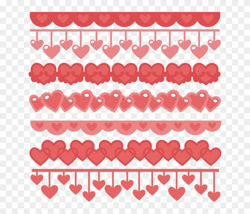Heart Borders - Cute Heart Border Clip Art - Png Download