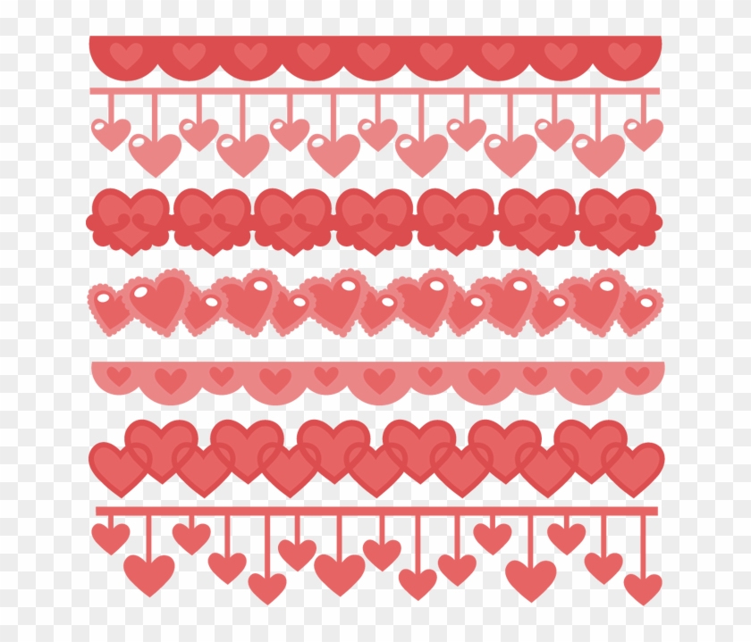 Heart Borders - Cute Heart Border Clip Art - Png Download #567832