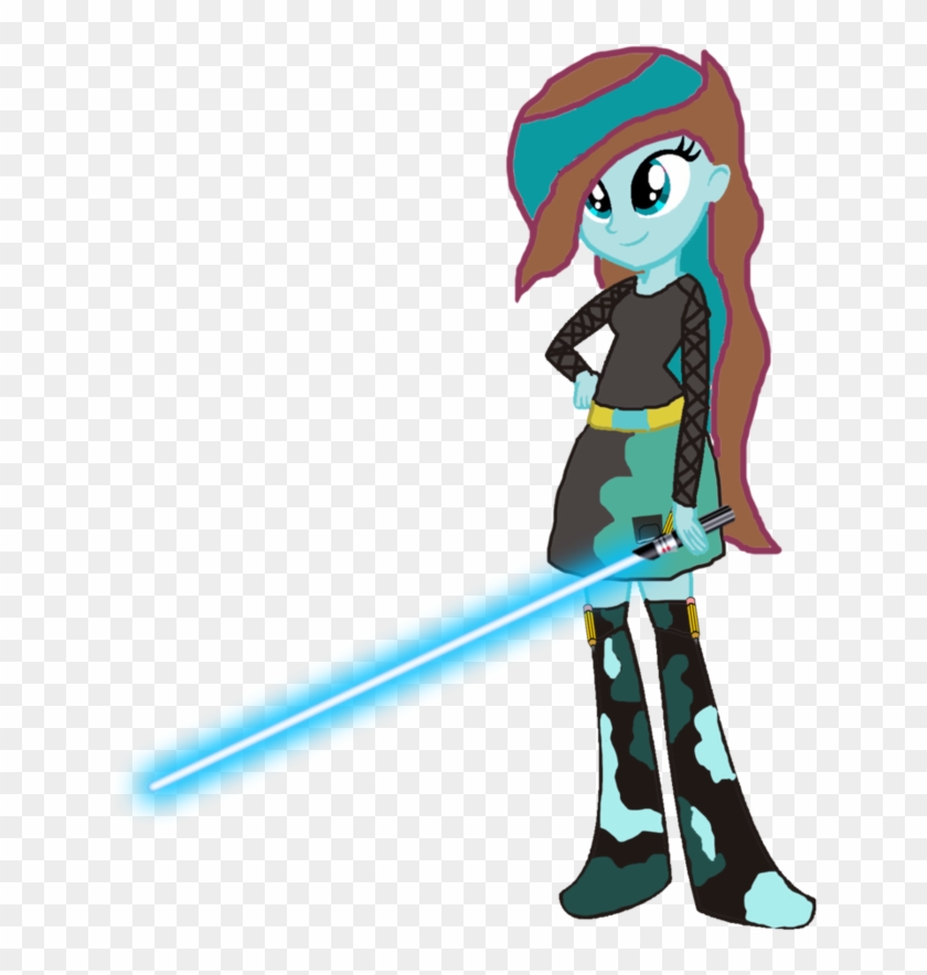 Gamer Sketch Eg With Her Lightsaber By Motownwarrior01 - Duel Of The Fates Mlp Equestria Girls X Star Wars Crossover Clipart