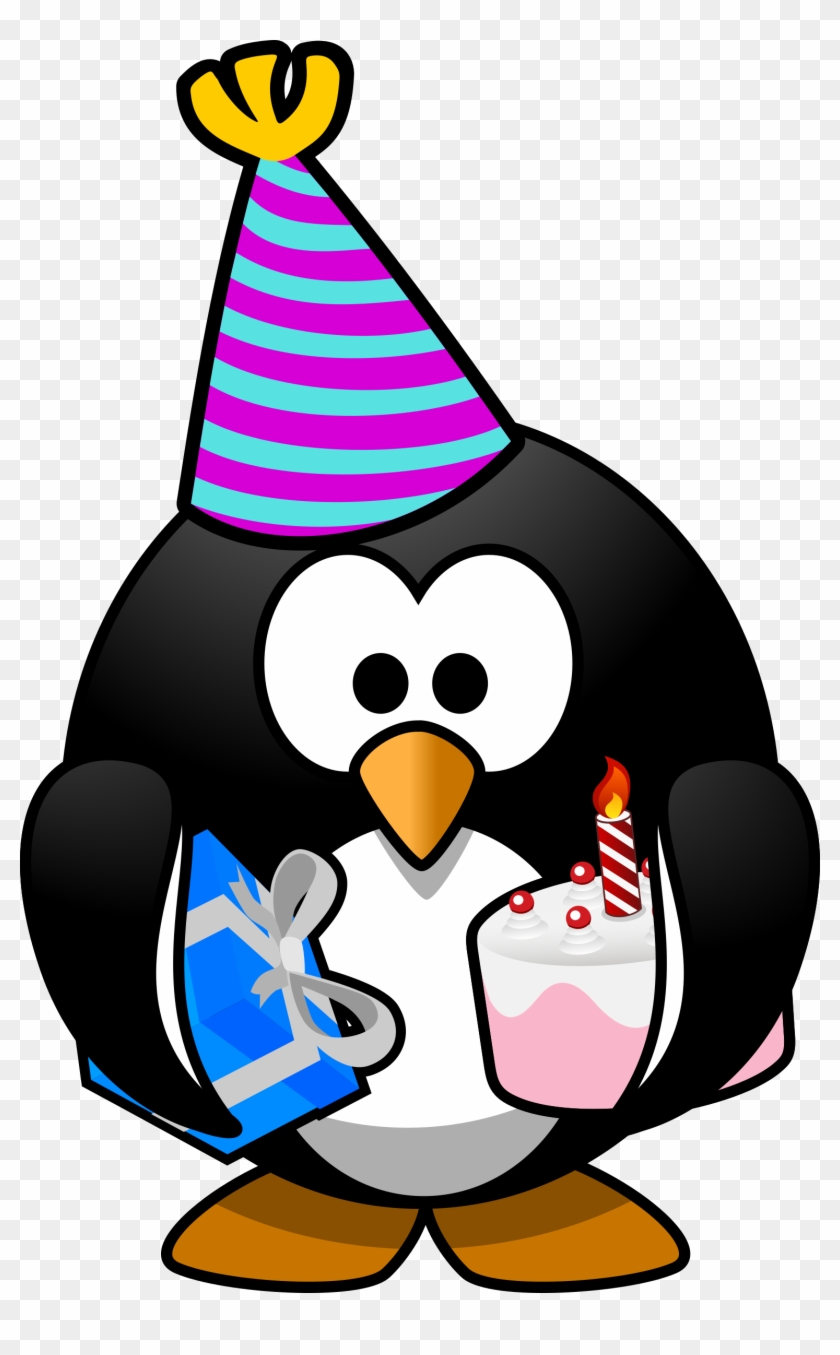 Clipart - Birthday Penguin Clip Art - Png Download