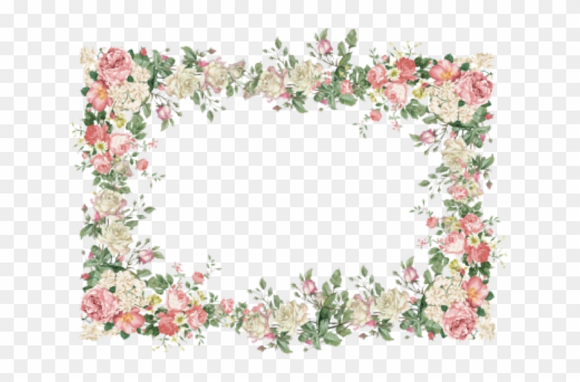 Vintage Floral Page Border Clipart