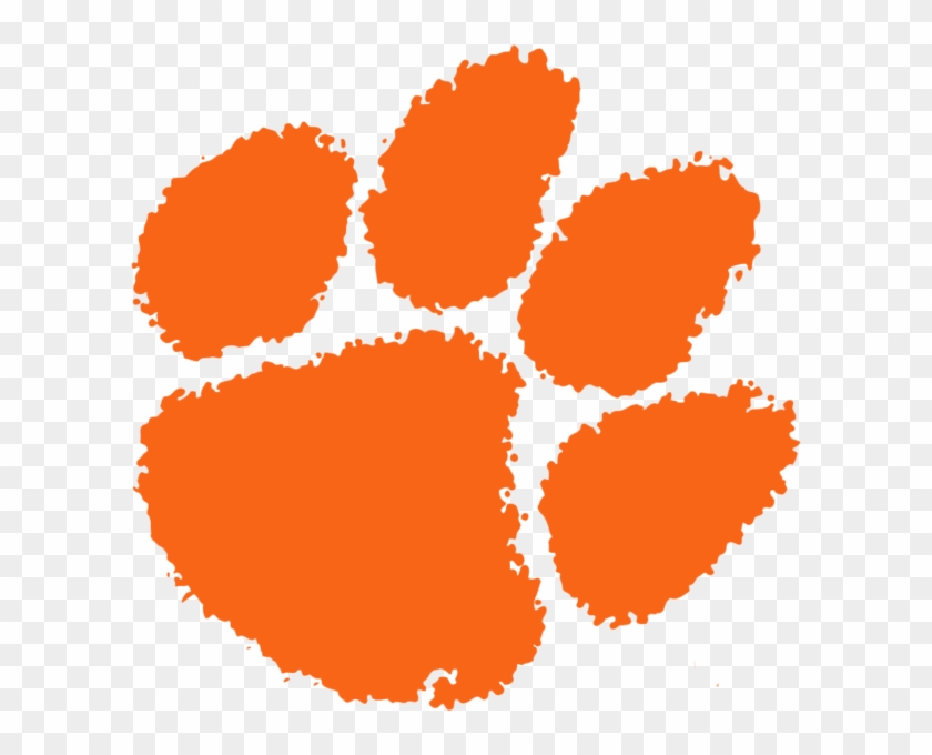 604 X 600 26 - Clemson Tiger Paw Vector Clipart