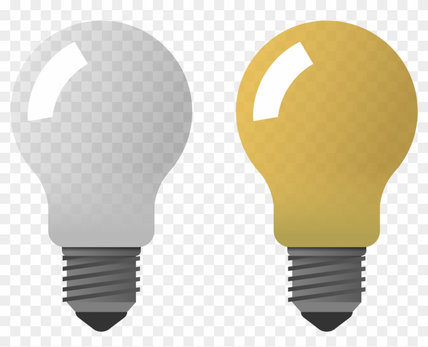 Light Bulb Transparent Picture - Light On Off Icons Clipart