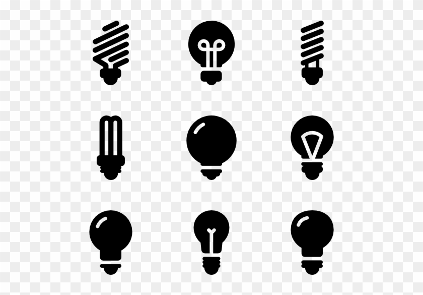 Light Bulbs Fill - Round Light Bulb Vector Clipart