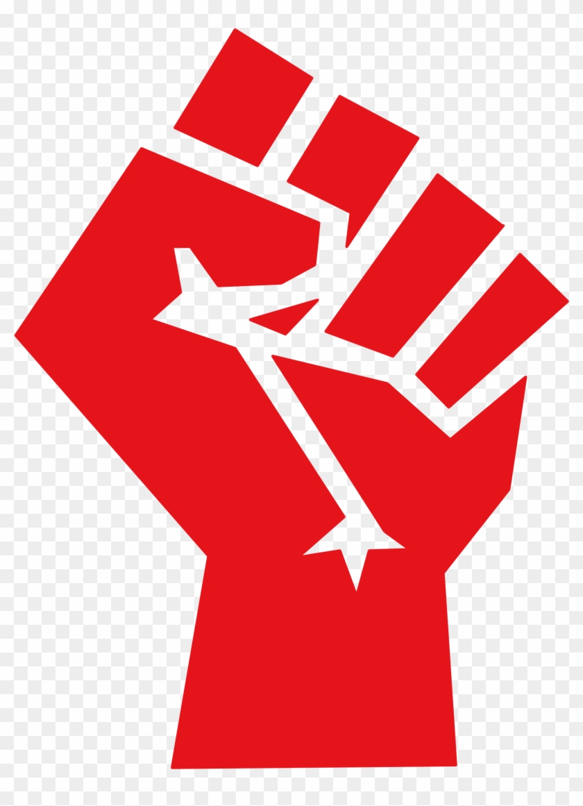 Red Stylized Fist - Red Fist Clipart