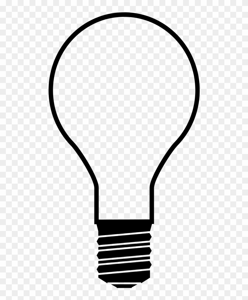 Download Icon Lightbulb - Light Bulb Silhouette Clipart #568693