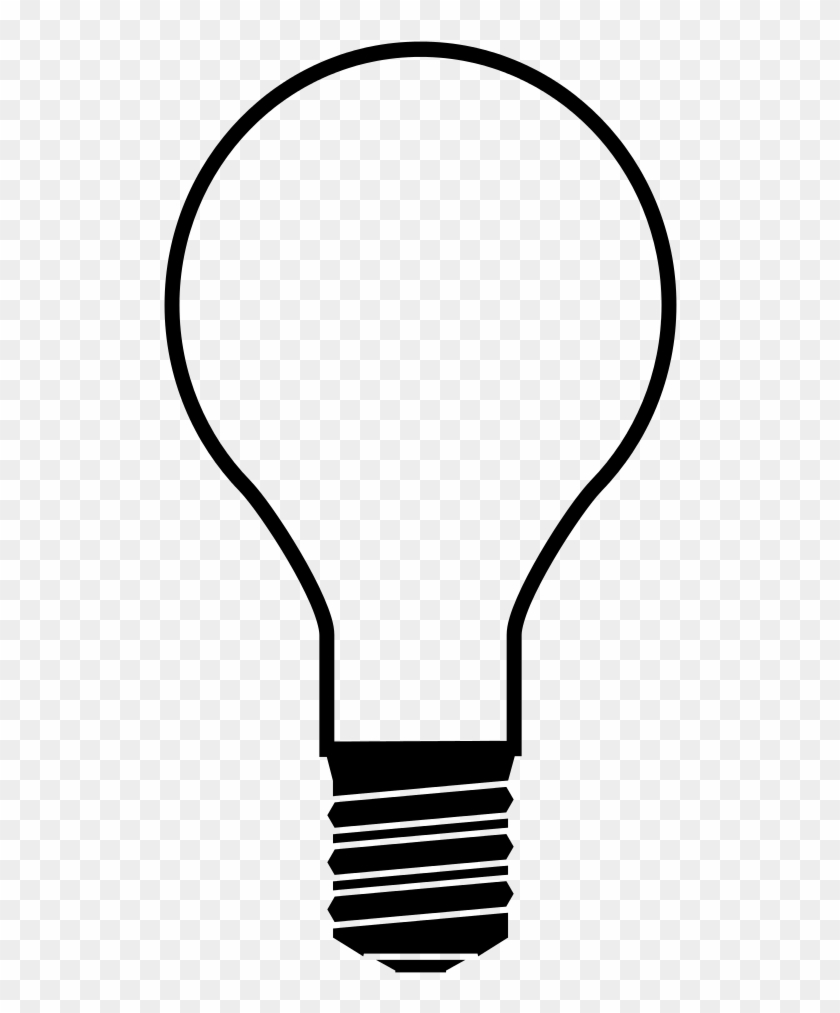 Download Icon Lightbulb - Light Bulb Silhouette Clipart