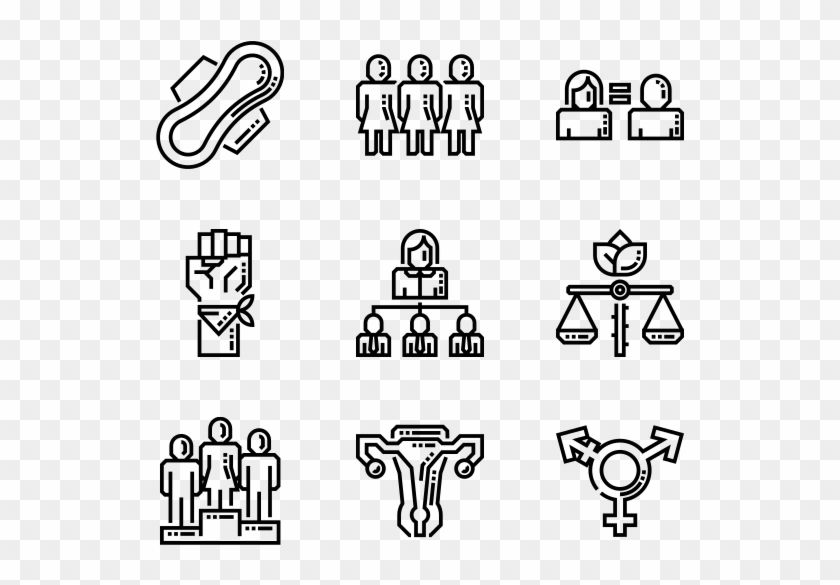 Feminism - Laboratory Icons Clipart