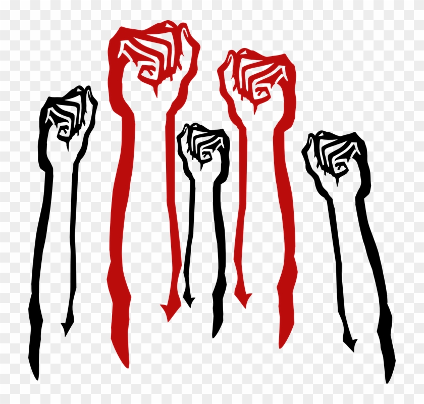 Fist In The Air Png - Raised Fists Clipart Transparent Png