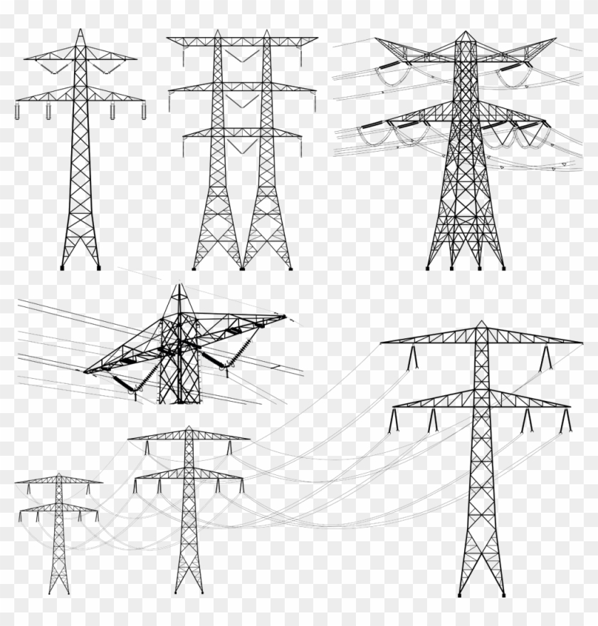 Clip Freeuse Library Drawing Electricity - Torre Linha De Transmissão - Png Download #568954
