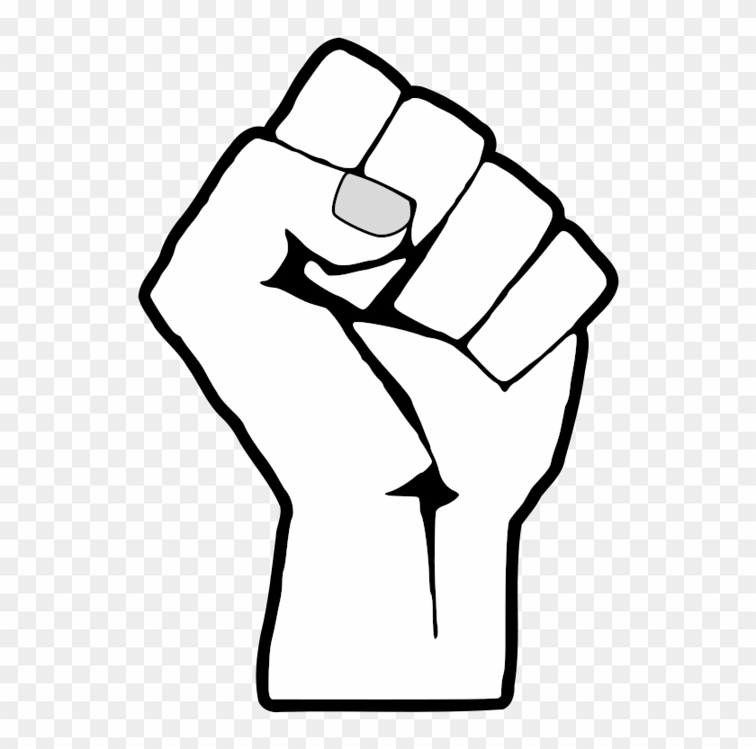 List Of Synonyms And Antonyms The Word - Black Power Fist White Clipart #569042