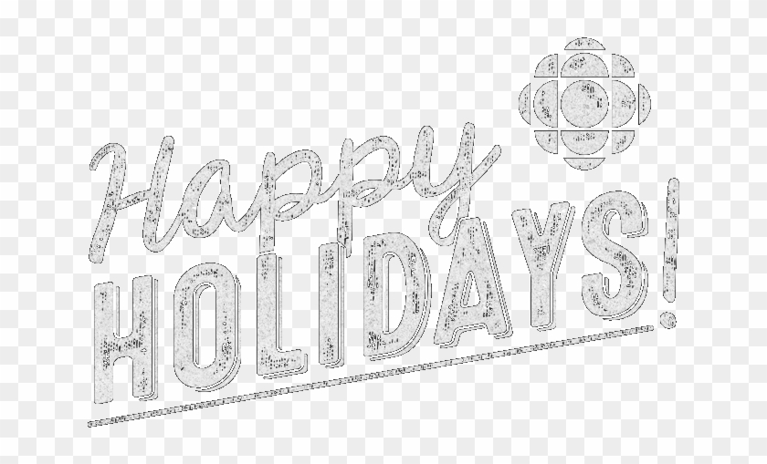 Happy Holidays - Line Art Clipart