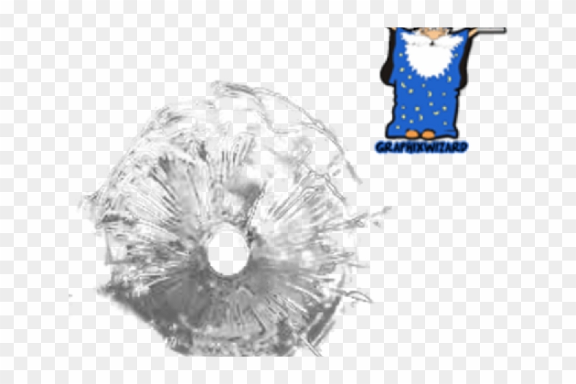 Bullet Hole Clipart Glass Png - Bullet Hole Transparent Psd