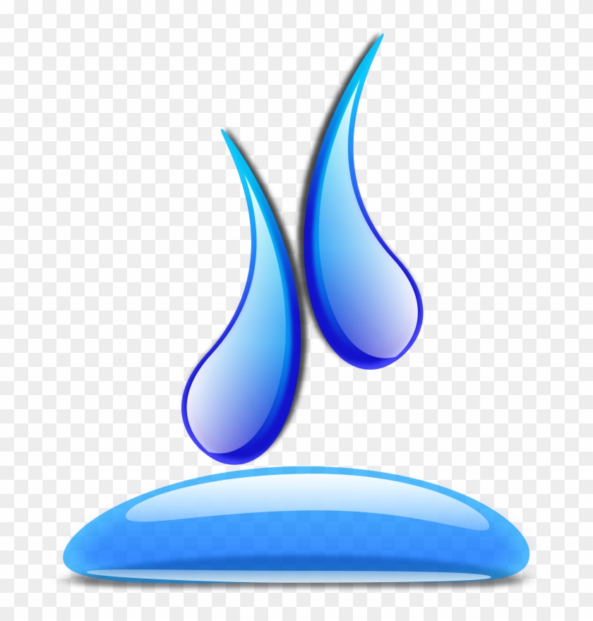 Water Drop Png Icon - Su Damlası Vektörel Clipart