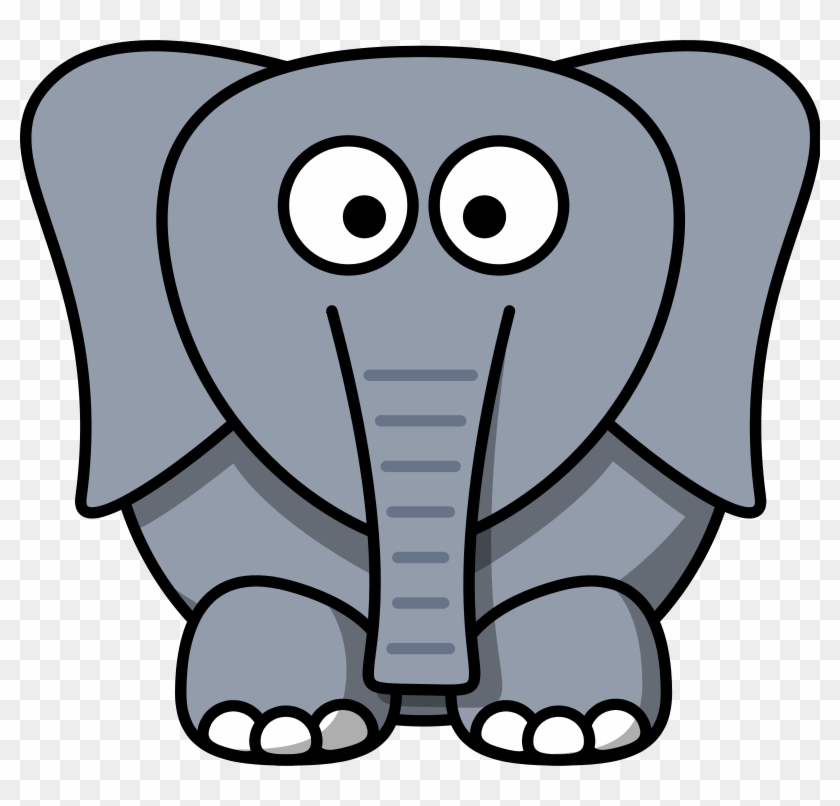 Cartoon Elephant Svg Clip Arts 600 X 545 Px - Png Download #569553
