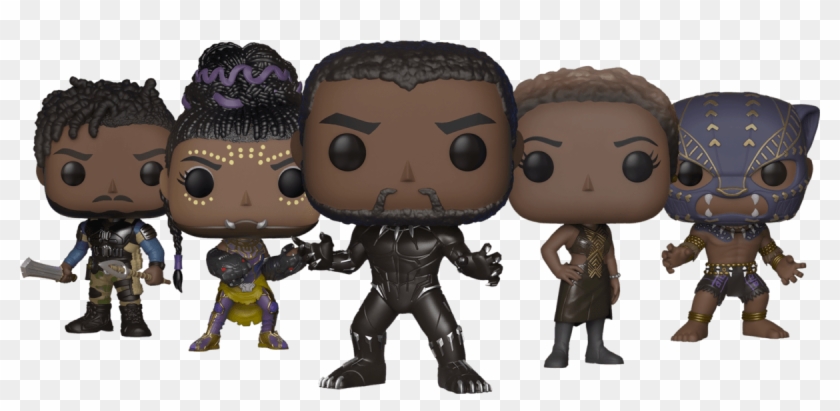Black Panther Entertains While Breaking Box Office - Black Panther Pop Figure Set Clipart #569992