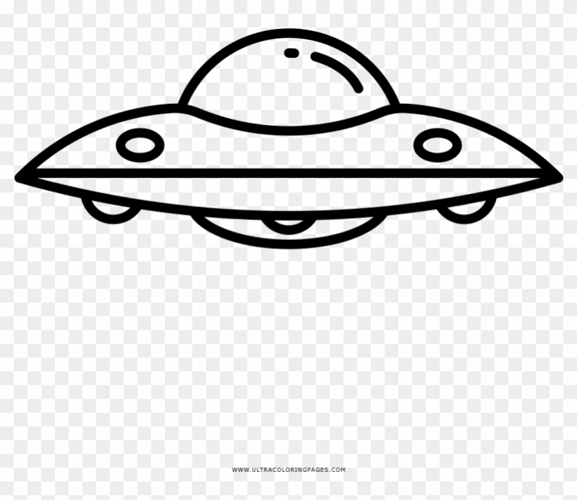 Ufo Coloring Page - Unidentified Flying Object Clipart #5600611