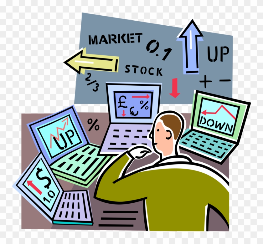 Vector Illustration Of Wall Street Financial Analyst - Stock Analyst Clipart - Png Download