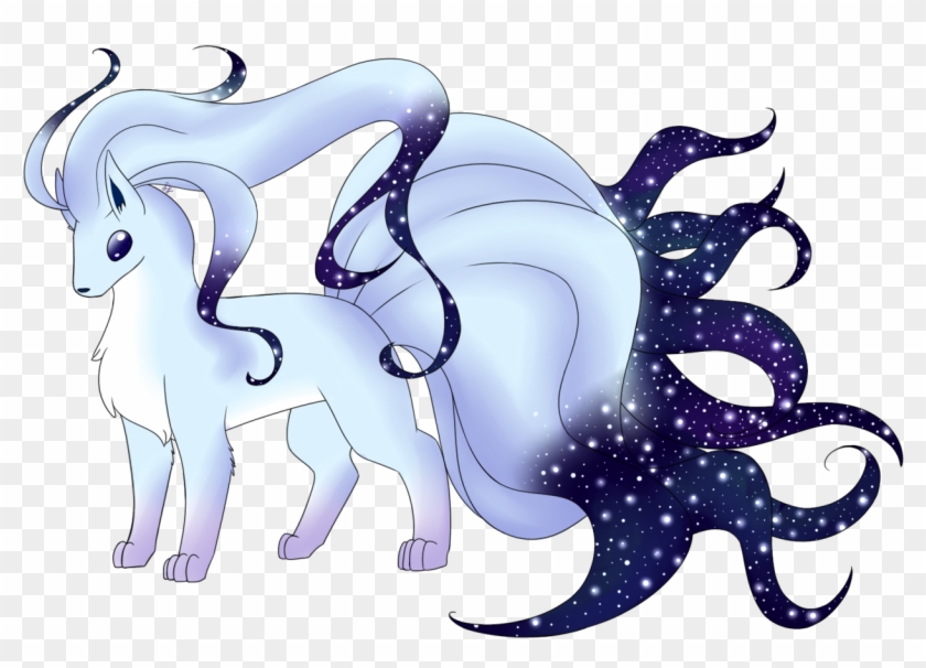 Meet Andromeda, My Alolan Ninetales Oc She Has An Extra - Cartoon Clipart