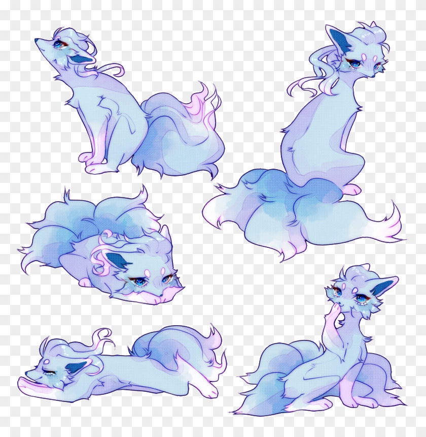 Clouds In The Air By Tsumeaki Alolan Ninetales - Cartoon Clipart #5602364