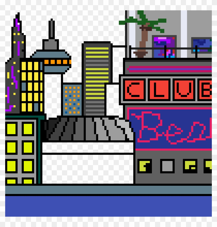 Cyberpunk City Clipart #5602528