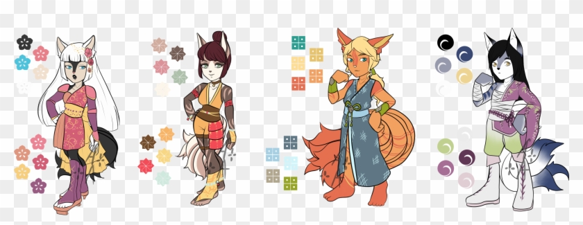 Kitsune Batch - Cartoon Clipart