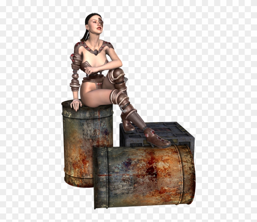 Sitting On Barrel Clipart