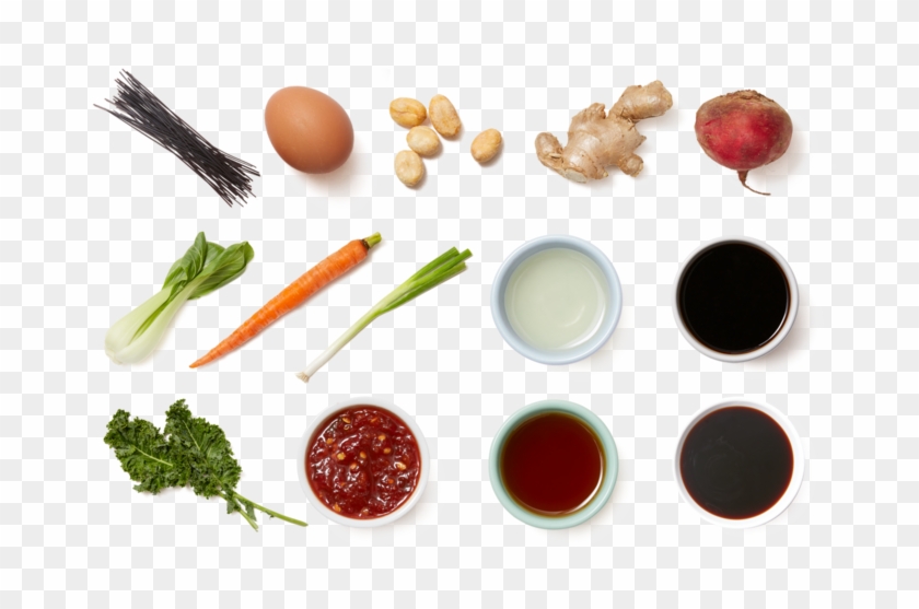 Black Rice Sesame Noodles With Beet, Bok Choy, & Peanut - Superfood Clipart