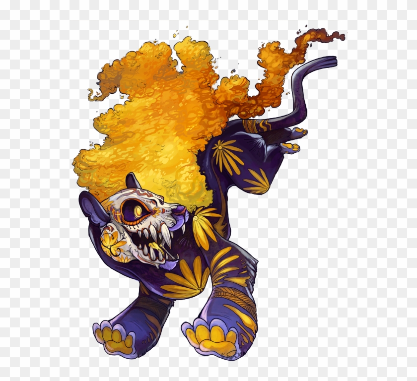 Cheshire By Flying - Dia De Los Muertos Fox Clipart #5604025