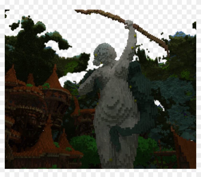 A Village Lives Quietly On Top Of A Mystical Giant Clipart