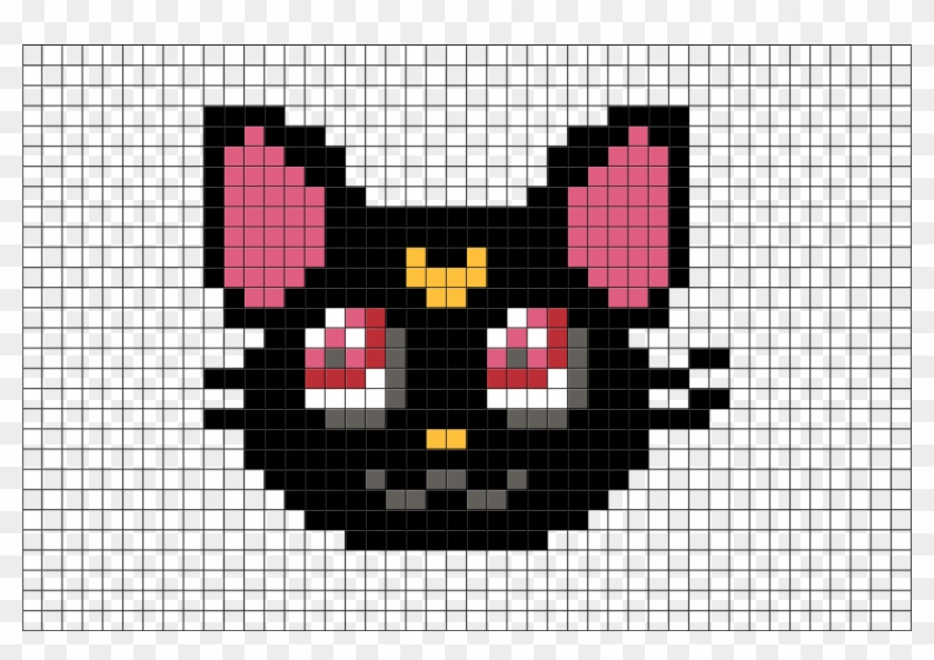 Sailor Moon Cat Luna Pixel Art From Brikbook - Luna Pixel Art Clipart #5604806