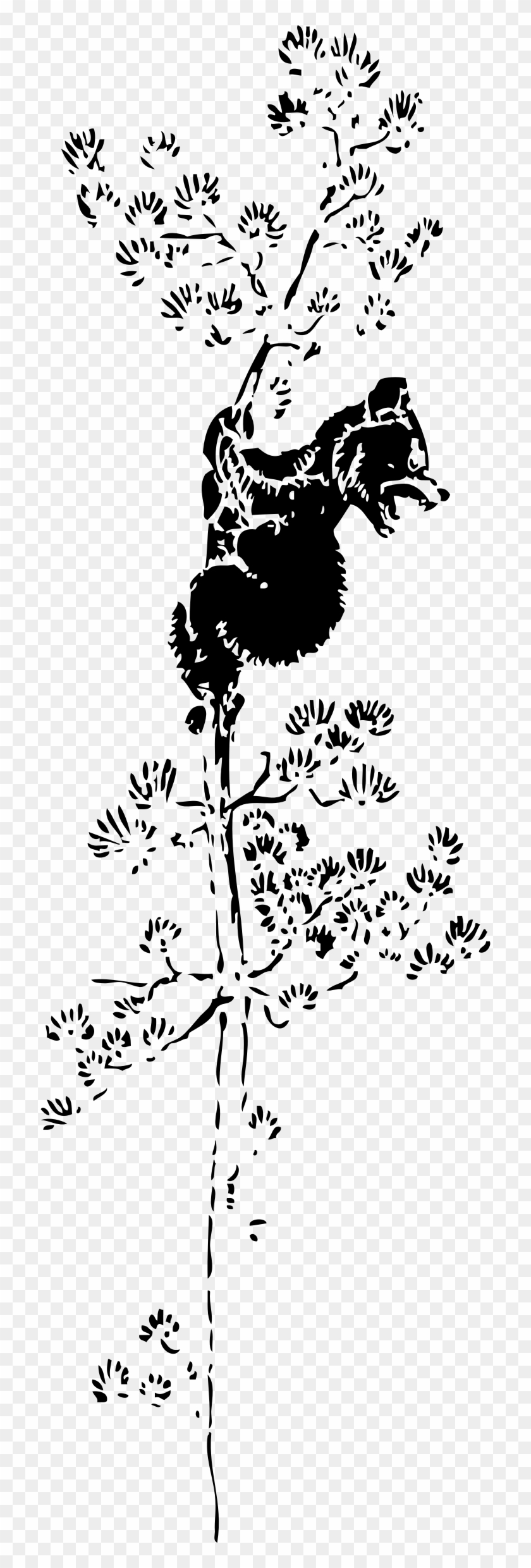 This Free Icons Png Design Of Bear Cub Up A Tree - Bear Cub In Tree Silhouette Clipart