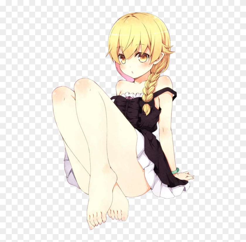 Cute Adorable Kawaii Blonde Hair Oshino Shinobu Monogatari - Anime Girl With Blonde Hair And Golden Eyes Clipart #5605923
