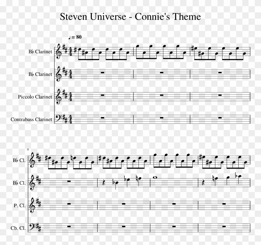 Connie's Theme Sheet Music 1 Of 3 Pages - Despacito Violin 2 Sheet Music Clipart #5606062