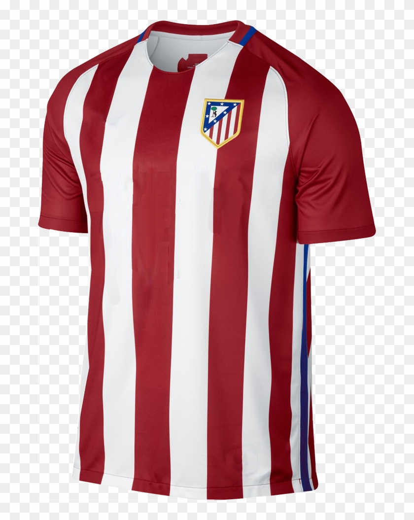 Camiseta Futbol Png - Atletico Madrid Shirt 16 17 Clipart #5606912