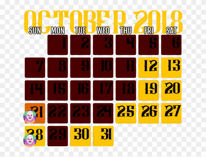 Dates & Hours Of Operation - カレンダー Clipart #5607210