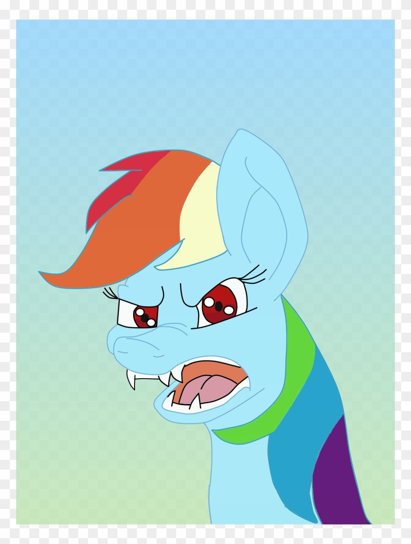 Fox Element Of Greed, Fangs, Rainbow Dash, Safe, Solo - Cartoon Clipart