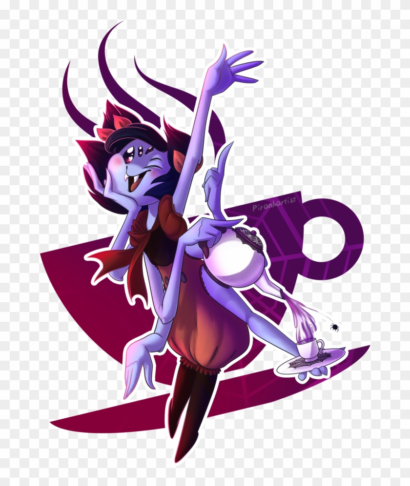 The Lovely Miss Muffet By Piranhartist - Muffet Undertale Lewd Clipart