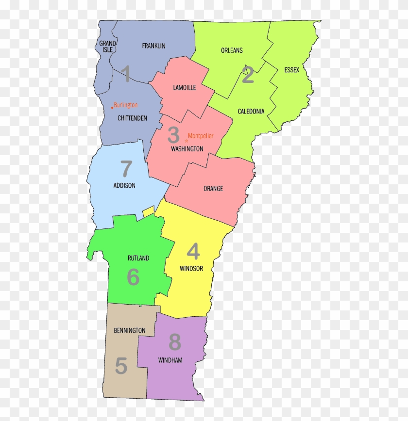 Vermont Ares Districts - Atlas Clipart #5608423