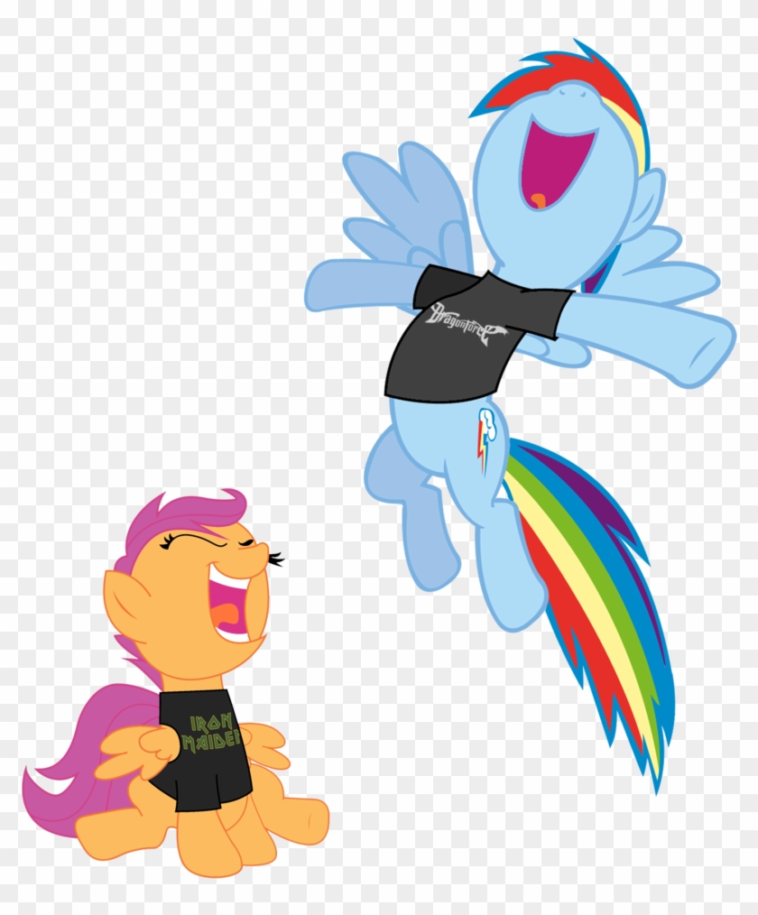 Iron Maiden Clipart Transparent - Rainbow Dash And Scootaloo Scat - Png Download #5608909