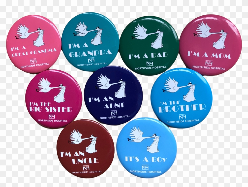 Announcement Buttons With Custom Imprint - Circle Clipart