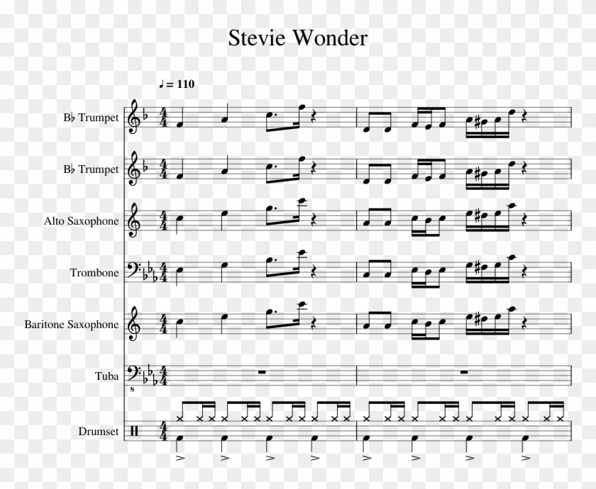 Stevie Wonder Sheet Music 1 Of 55 Pages - Sir Duke Stevie Wonder Trumpet Clipart