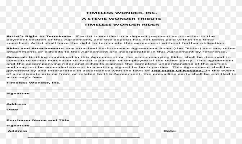 Stevie Wonder Wonder Rider - Easy Video Release Form Clipart #5609825
