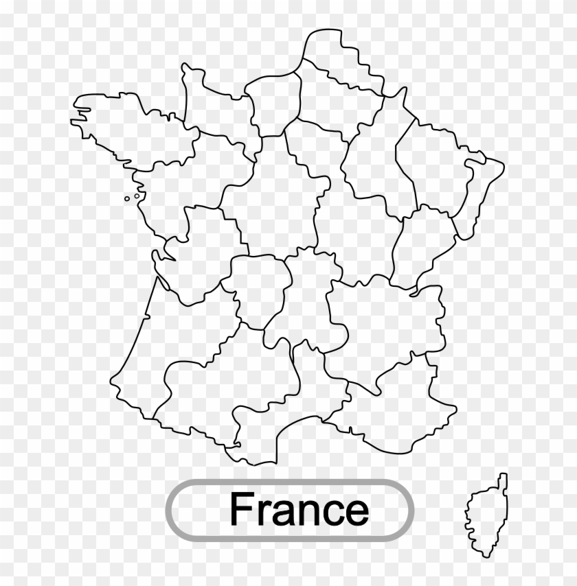 France Map Transparent Png - Cartoon Map Of France Clipart