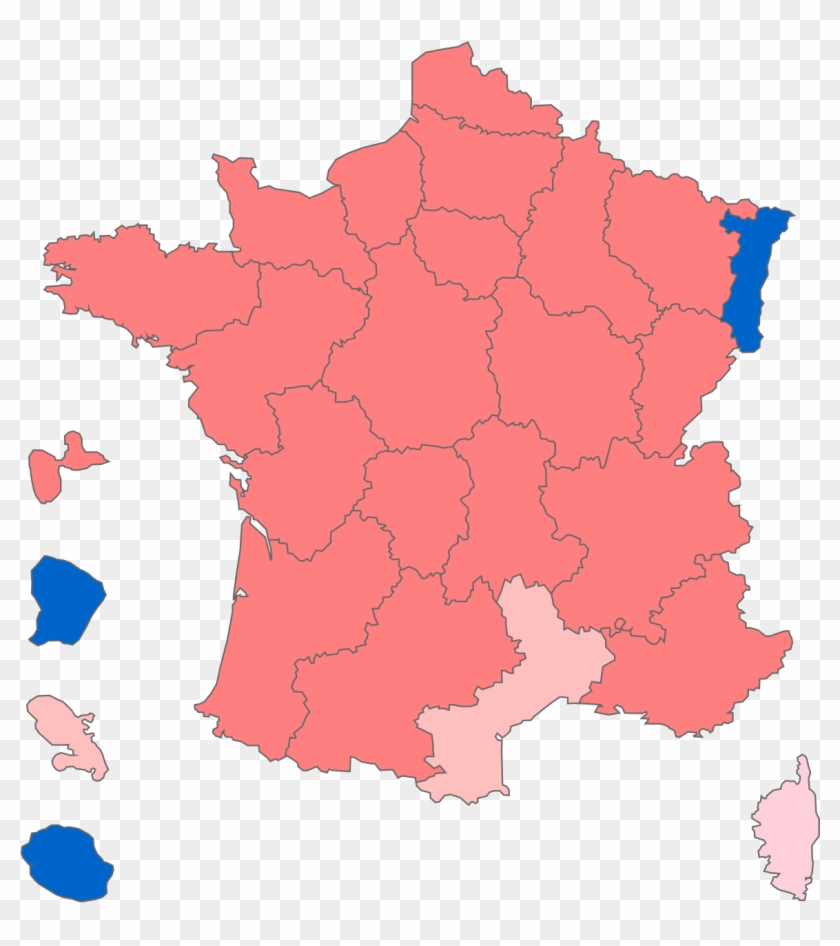 2010 French Regional Elections - French Regions From 2011 To 2015 Clipart #5610841