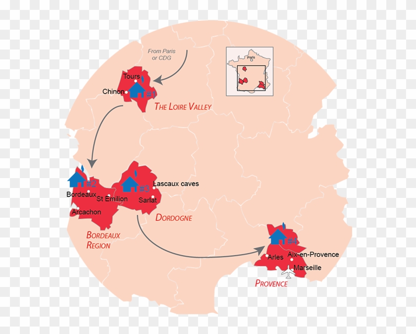Tour De France Map Travel - Atlas Clipart #5611754
