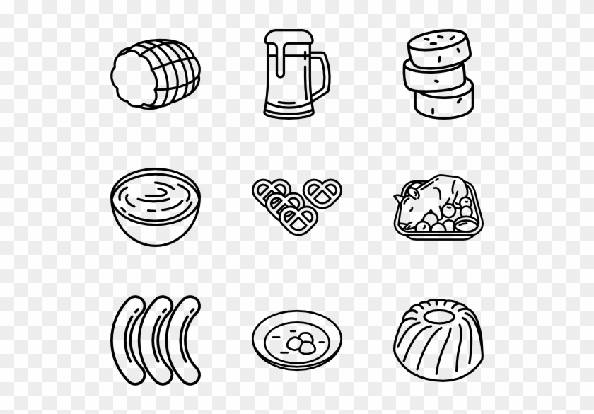 German Food - Hand Drawn Icons Png Clipart #5611907
